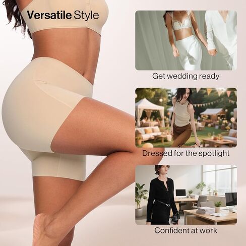 Boy Shorts Underwear For Women, No Show Boxer Briefs Women,Anti Chafing shorts, High Waisted Boyshorts Panties in Saudi Arabia