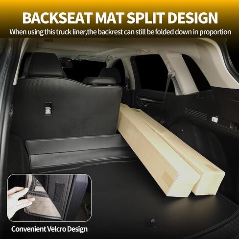 لعام 2019-2024 2025 2026 BMW X7 Trunk Mat & Backrest حصيرة- مخصصة لبطانة البضائع الجلدية PU المخصصة وحامي مسند الظهر الخلفي- جميع الحصير البضائع الطقس لـ BMW X7 2019-2025 2026 in Kuwait