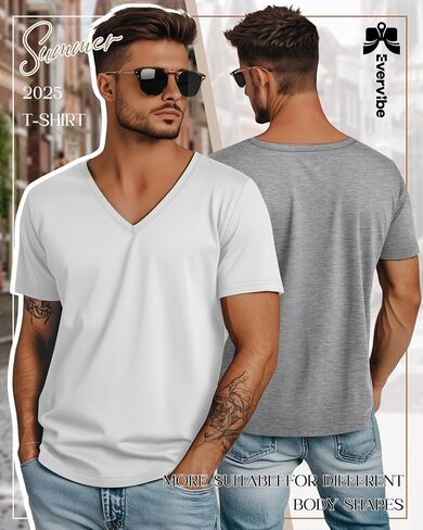 3 Pack Men's Big and Tall Cotton Shirts M-7XL Soft V Neck Shirt Plus Size Short Sleeve Tee Summer Casual Tops in Saudi Arabia