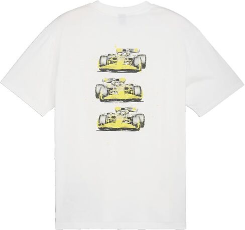 PUMA Mens Scuderia Ferrari Color Splash Graphic Crew Neck Short Sleeve Casual Tops Casual - Yellow in Saudi Arabia