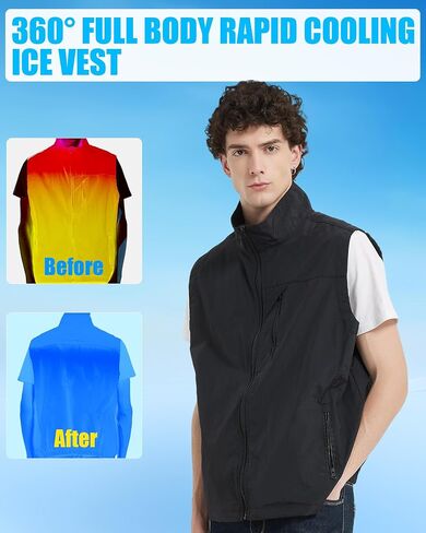 Work Cooling Vest for Men and Women, with 24 Ice Bags Cool Lightweight Fishing Vest, 6 Cooling Zones in Saudi Arabia