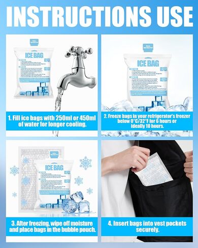 Work Cooling Vest for Men and Women, with 24 Ice Bags Cool Lightweight Fishing Vest, 6 Cooling Zones in Saudi Arabia