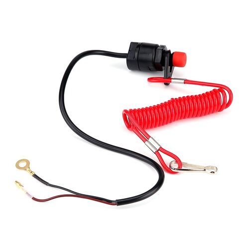 Emergency Engine Kill Switch, Outboard Engine Kill Switch Motorcycle Outboard Lawn Mowers Emergency Engine Kill Stop Switch W/Tether Lanyard Cord in Saudi Arabia