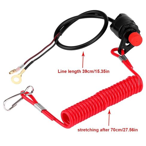 Emergency Engine Kill Switch, Outboard Engine Kill Switch Motorcycle Outboard Lawn Mowers Emergency Engine Kill Stop Switch W/Tether Lanyard Cord in Saudi Arabia