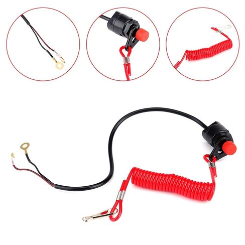 Emergency Engine Kill Switch, Outboard Engine Kill Switch Motorcycle Outboard Lawn Mowers Emergency Engine Kill Stop Switch W/Tether Lanyard Cord in Saudi Arabia