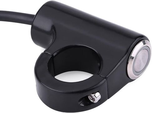 Motorcycle Handlebar Mount Button Switch 7/8" 22mm Motorcycle Push Start Button Horn Button Headlight Brake Fog Lights Automatic Return Button with Green Light Blue Ray Version(A) in Saudi Arabia