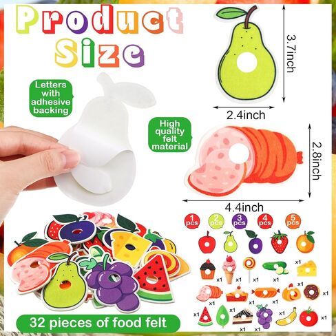 Caterpillar Costume Set Includes 1 Caterpillar Headband and 32 Pcs Self Adhesive Felt Foods Fruits Book Character Costume Accessory for First Day of School Reading Story Party in Saudi Arabia