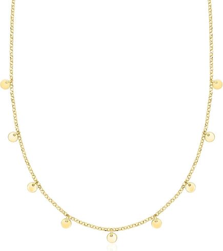 Pure Collection by Ross-Simons Italian 18kt Gold Vermeil Disc Station Necklace. 16 inches in Saudi Arabia