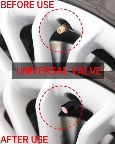 Tire Valve Stem Caps 4 Pack, Car Wheel Stem Caps,Aluminum Air Valve Covers Universal Fit for Cars, SUVs,Trucks, Bikes, and Motorcycles(Pink Glitter) in Saudi Arabia