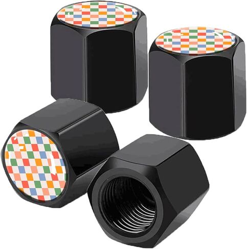 Tire Valve Stem Caps 4 Pack, Car Wheel Stem Caps,Aluminum Air Valve Covers Universal Fit for Cars, SUVs,Trucks, Bikes, and Motorcycles(Pink Glitter) in Kuwait