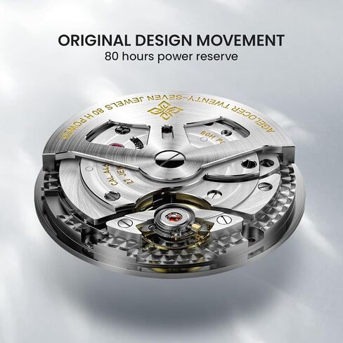 AGELOCER Major Breakthrough 29.51-Days MoonPhase Original Astronomer Men's Mechanical Watch, Luxury Automatic Skeleton Leather Men's Wrist Watches in Kuwait