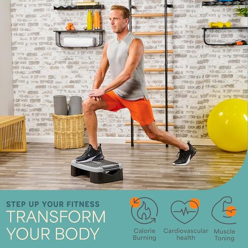 Lifepro 4-In-1 Aerobic Balance Board and Step Up Exercise Platform - Adjustable Multifunctional Balance Board Slant Board, Steppers for Exercise - Home Workout Non Slip Stepper Platform For Balance in Kuwait