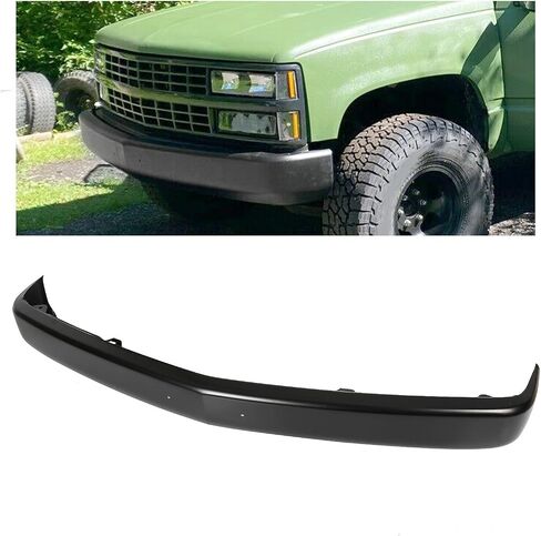 Kuafu Pront Pumper Face Bar مع ثقوب لوحة الترخيص متوافقة مع 1988-1998 Chevy Chevrolet Silverado GMC Sierra C1500 K1500 1995-1999 Tahoe/Suburban/Yukon GM1002168 in Saudi Arabia