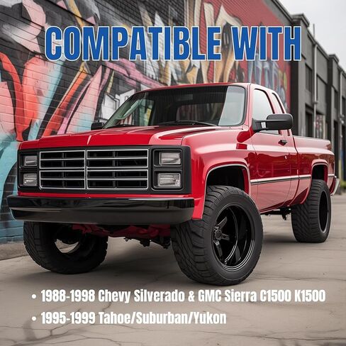 Kuafu Pront Pumper Face Bar مع ثقوب لوحة الترخيص متوافقة مع 1988-1998 Chevy Chevrolet Silverado GMC Sierra C1500 K1500 1995-1999 Tahoe/Suburban/Yukon GM1002168 in Saudi Arabia