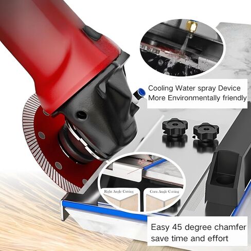 45 Degree Cutting Ceramic Stone Chamfering Tool,Angle Grinder Stand for Tile 45° Chamfer Cutting,Angle Grinder Stand Grinder Holder,Angle Grinder Tile Chamfer Stand for 100-Type Angle Grinders. in Saudi Arabia