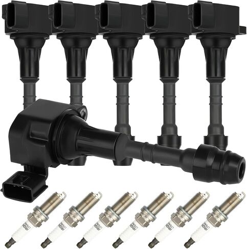 ASAPE UF-349 6PCS Ignition Coil with Spark Plug Fit for 2002-2004 for Infiniti I35 3.5L 2002-2008 for Nissan Maxima 3.5L 2003-2007 for Nissan Murano 3.5L 2002-2006 for Nissan Altima 3.5L in Saudi Arabia