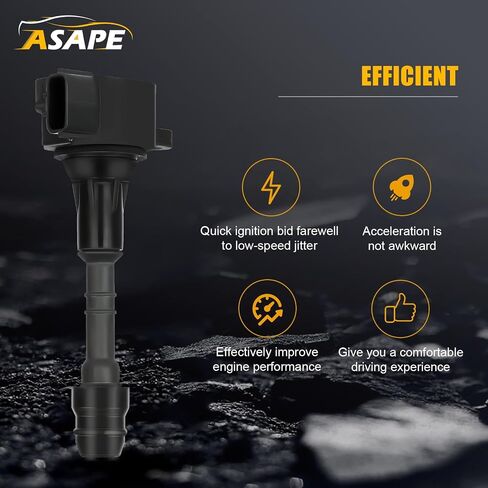 ASAPE UF-349 6PCS Ignition Coil with Spark Plug Fit for 2002-2004 for Infiniti I35 3.5L 2002-2008 for Nissan Maxima 3.5L 2003-2007 for Nissan Murano 3.5L 2002-2006 for Nissan Altima 3.5L in Saudi Arabia