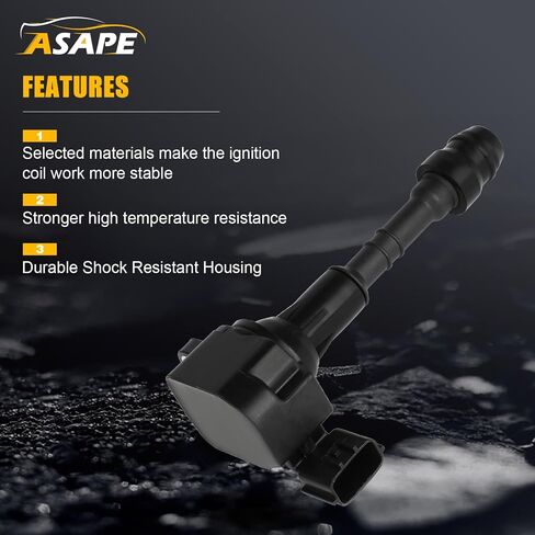 ASAPE UF-349 6PCS Ignition Coil with Spark Plug Fit for 2002-2004 for Infiniti I35 3.5L 2002-2008 for Nissan Maxima 3.5L 2003-2007 for Nissan Murano 3.5L 2002-2006 for Nissan Altima 3.5L in Saudi Arabia