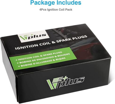 مجموعة VPLUS من 4 اشتعال Coil Pack UF596 UF619 متوافقة مع Toyota Corolla Matrix Prius Scion IM XD 1.8L LEXUS CT200H PONTIAC VIBE & More PLUCES# C1714 90919-02252 90919-022258 in Saudi Arabia