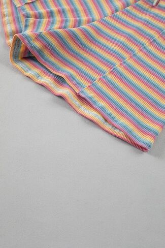 Summer Style: Pink Stripe Tee and Drawstring Shorts for Easy Movement in Saudi Arabia