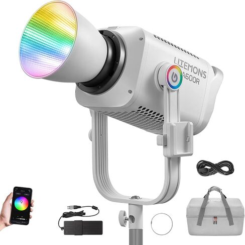 Godox Litemons LA150R RGB LED Video Light, 165W 57100Lux@1M Studio Bright Light, 1800K-10000K Bowens Mount LED Light with 14 FX Effects 0-100% Dimming for Videography in Saudi Arabia