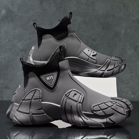 Men's High Top Running Shoes Lightweight Slip On Walking Shoes Workout Shoes for Men Fashion Sneakers in Saudi Arabia