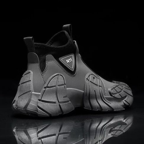 Men's High Top Running Shoes Lightweight Slip On Walking Shoes Workout Shoes for Men Fashion Sneakers in Saudi Arabia