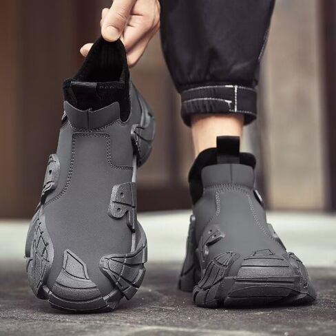 Men's High Top Running Shoes Lightweight Slip On Walking Shoes Workout Shoes for Men Fashion Sneakers in Saudi Arabia