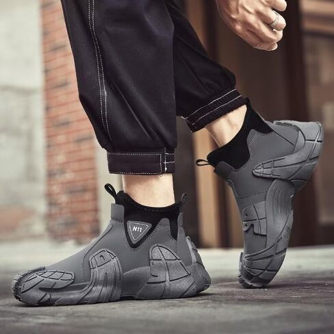 Men's High Top Running Shoes Lightweight Slip On Walking Shoes Workout Shoes for Men Fashion Sneakers in Saudi Arabia
