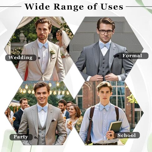 Oversized Bow Ties for Men, Satin Pre-Tied Bowties Clip on Big Mens Bow Tie for Tuxedo Vest Wedding Party Banquet in Saudi Arabia