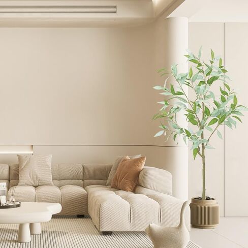 5FT Artificial Eucalyptus Tree – Realistic Faux Plant with Lush Green Leaves, Removable Indoor Decoration for Home, Office & Events in Saudi Arabia