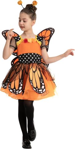 Spooktacular Creations Child Girls Butterfly Costume, Toddlers Butterfly Outfit w/Wings Headband for Kids Halloween Parties in Saudi Arabia