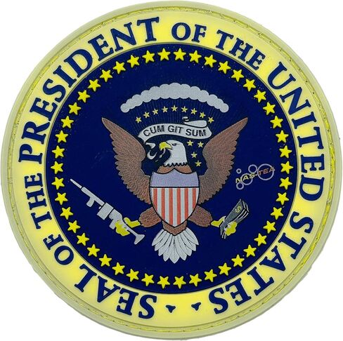 Idiocracy Presidential Seal Military Morale Patch with Decal - Hook and Loop Backed Funny Tactical PVC Patch for Hat, Backpack, Jacket, Vest, Carrier - in Saudi Arabia