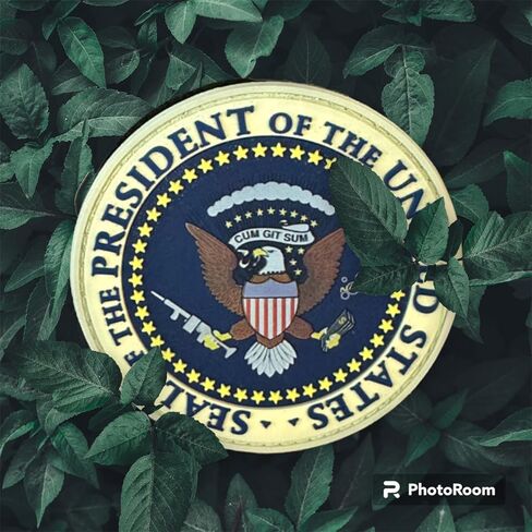 Idiocracy Presidential Seal Military Morale Patch with Decal - Hook and Loop Backed Funny Tactical PVC Patch for Hat, Backpack, Jacket, Vest, Carrier - in Saudi Arabia
