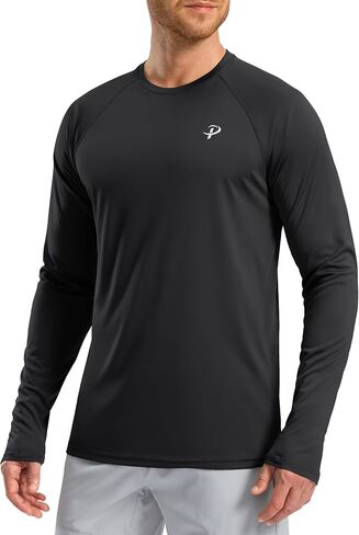 Pudolla Men's Sun Protection Shirts UV SPF UPF 50+ Rash Guard Long Sleeve Lightweight Quick Dry Brethable Swimming Fishing in Kuwait