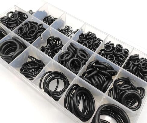 740pcs/lot NBR Rubber Sealing Ring Kit, Black Rubber O-Ring Gasket Set with Box -Thickness 1.5mm 2.4mm 3.1mm in Saudi Arabia