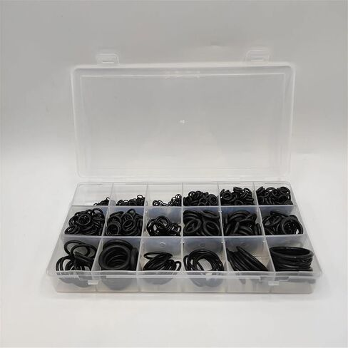 740pcs/lot NBR Rubber Sealing Ring Kit, Black Rubber O-Ring Gasket Set with Box -Thickness 1.5mm 2.4mm 3.1mm in Saudi Arabia