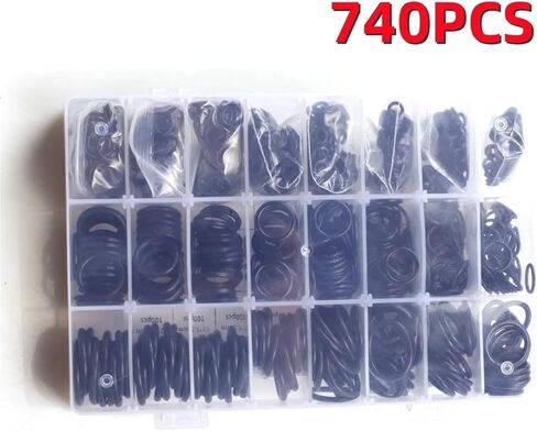 1200Pcs 24Sizes Universal Car Air Conditioning O-Rings Auto Repair Tools Compressor Rubber Rings Sealant Car Accessories(740PCS) in Kuwait