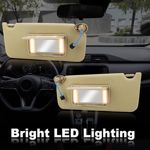 السائق الأيسر وجانب الركاب الأيمن SUN VISOR متوافق مع Honda Accord 2008-2017 بديل 83280-TA5-A71ZA 83280-TA5-A51ZA (Beige) in Saudi Arabia