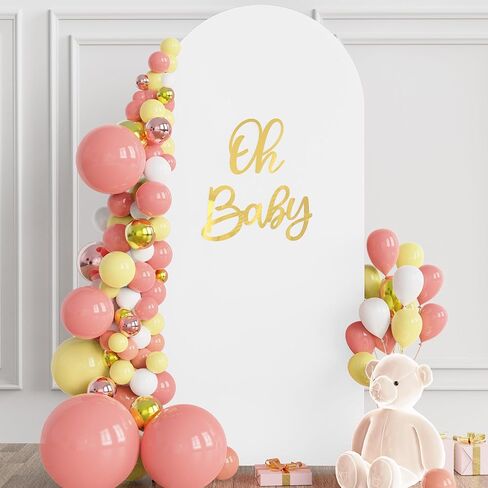 Wokceer Oh Baby Sign for Backdrop Gold 15.7 Inch Baby Sign Backdrop for Baby Shower Party Banner Gender Reveal Boy Girl Decorations Baby's 1st Birthday Party Photography Background Decor in Kuwait