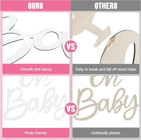 Wokceer Oh Baby Sign for Backdrop Gold 15.7 Inch Baby Sign Backdrop for Baby Shower Party Banner Gender Reveal Boy Girl Decorations Baby's 1st Birthday Party Photography Background Decor in Kuwait