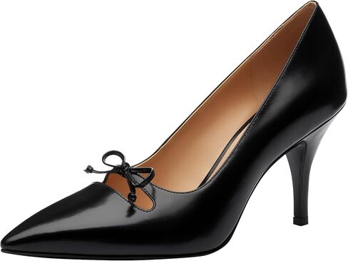 Coach Women's Runway Pump Ballet Flat, Charcoal/Black, 7.5 in Saudi Arabia