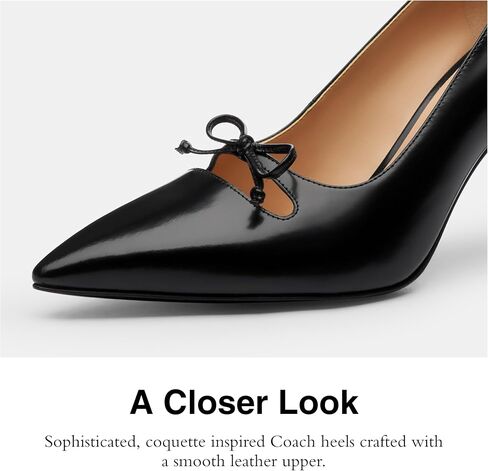 Coach Women's Runway Pump Ballet Flat, Charcoal/Black, 7.5 in Saudi Arabia