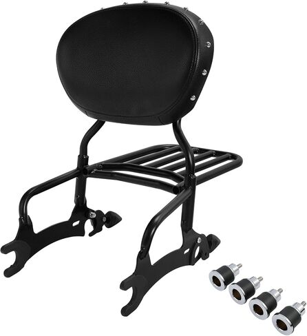 TCMT BACKREST SISSY BAR RACK & MOUNT ROPOLS FIT لـ Indian Chieftain Limited 2017-2024 Springfield Dark Horse Challenger Limited 21-24 Roadmaster 17-24 Indian Vintage 20-21 Black in Kuwait