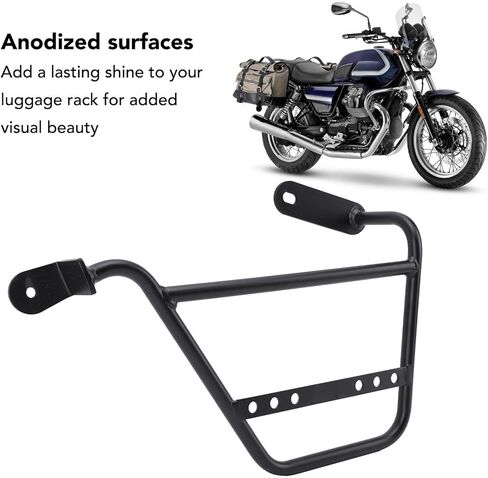 aqxreight Motorcycle Side Luggage Rack - Strong 12mm Iron Tube Support Bracket for Moto Guzzi V7 Stone Special, Classic Trofeo, and Milano 2021-2024 (Left: MV833 BBZJ) in Saudi Arabia