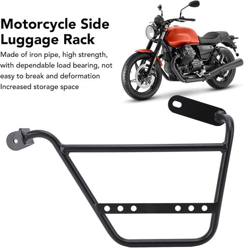 aqxreight Motorcycle Side Luggage Rack - Strong 12mm Iron Tube Support Bracket for Moto Guzzi V7 Stone Special, Classic Trofeo, and Milano 2021-2024 (Left: MV833 BBZJ) in Saudi Arabia