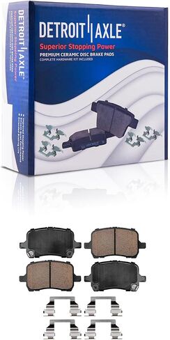 Detroit Axle - Brake Kit for Chevrolet Cobalt Malibu HHR Pontiac G5 Pursuit G6 Disc Brake Rotors Ceramic Brake Pads with Hardware Replacement : 11.65" inch Front and 10.63" inch Rear Rotor in Saudi Arabia