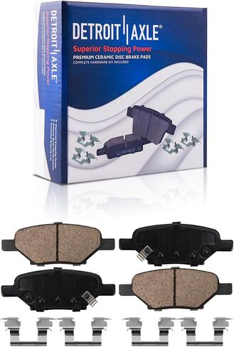 Detroit Axle - Brake Kit for Chevrolet Cobalt Malibu HHR Pontiac G5 Pursuit G6 Disc Brake Rotors Ceramic Brake Pads with Hardware Replacement : 11.65" inch Front and 10.63" inch Rear Rotor in Saudi Arabia