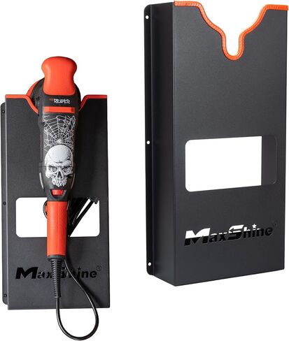 Maxshine Universal Dual Machine Polisher Wall Holder - Mounted Rack Organizer for Dual Action & Rotary Polishers, Ideal for Mobile Detailing & Garage Setup, Space-Saving Detailing Storage - in Saudi Arabia