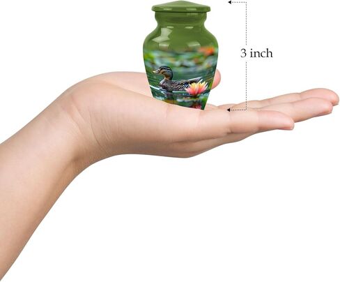 Duck Urn - Cremation Urn Small - Miniature Cremation Urns - Cremation Urns for Adult Ashes Men - Mini Urns for Ashes Single - Urns for Ashes Adult Male (Size - 3inch,4pcs) in Saudi Arabia